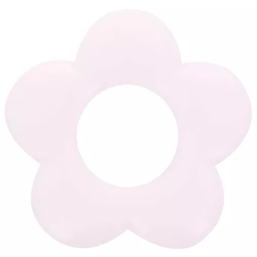 Pendentif fleur 21 mm en résine opaque Rose pâle x1