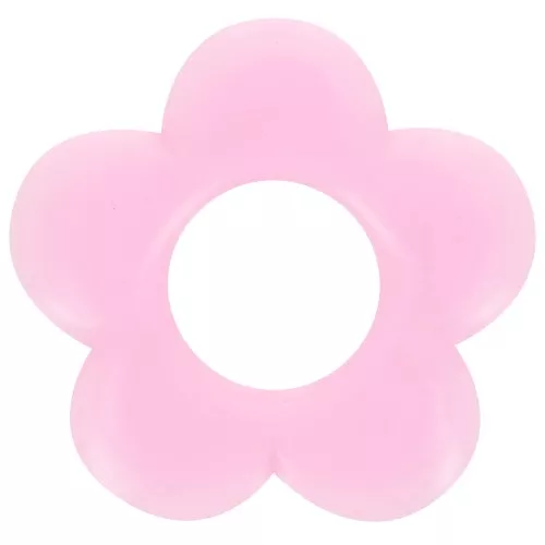 Pendentif fleur 21 mm en résine opaque - Rose x1