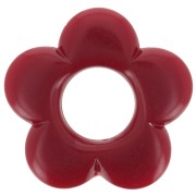 Pendentif fleur 21 mm en résine opaque - Bordeaux x1|raw }}