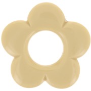 Pendentif fleur 21 mm en résine opaque - Chamois x1|raw }}