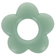 Pendentif fleur 21 mm en résine opaque - Celadon x1|raw }}