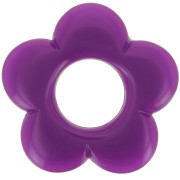 Pendentif fleur 21 mm en résine opaque - Prune x1|raw }}