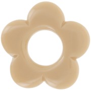 Pendentif fleur 21 mm en résine opaque - Mocha mousse x1|raw }}