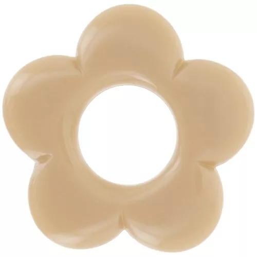 Pendentif fleur 21 mm en résine opaque - Mocha mousse x1