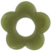 Pendentif fleur 21 mm en résine opaque - Marbré Vert militaire x1|raw }}