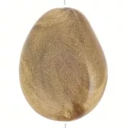 Perle plate irrégulière en résine opaque 25x20 mm - Bronze marbré x1