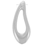 Pendentif goutte irrégulier 28x11 mm - Placage Argent fin x1|raw }}
