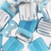 Groovy Tiles 6 mm Turquoise Argent x20|raw }}