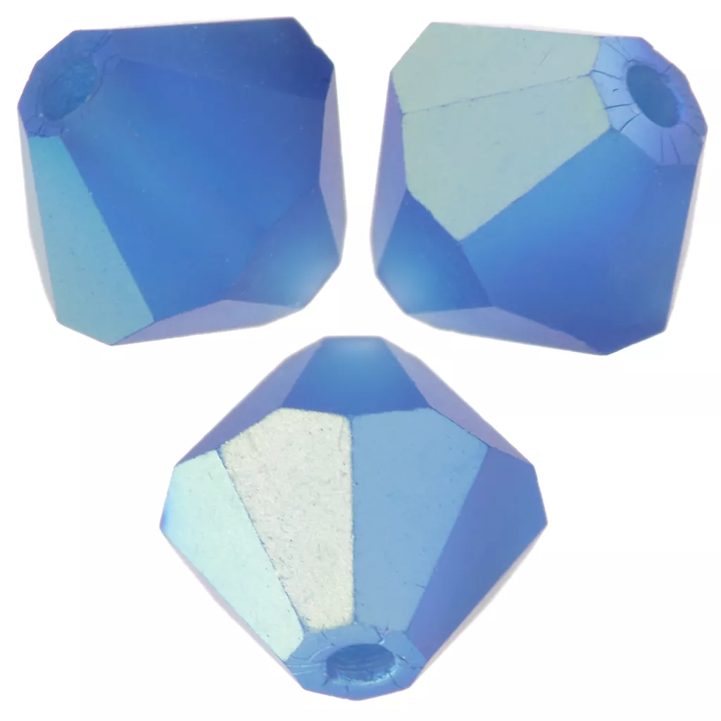 Perles En Nacre Capri Blue 6mm – Lot De 50 Perles Rondes, Marque Preciosa, Fabriqué En France, Neuf