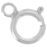 Fermoir à ressort 6 mm avec anneau parallèle ouvert - Argent 925 x1