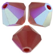 Perles toupies Preciosa - Rondelle Bead 6 mm - Siam AB matt x12|raw }}