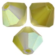 Perles toupies Preciosa - Rondelle Bead 6 mm - Olivine AB matt x12|raw }}