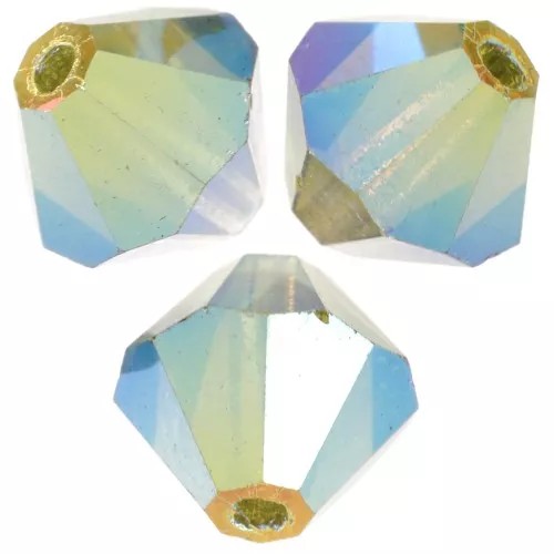 Perles toupies Preciosa - Rondelle Bead 6 mm - Olivine AB 2X x12
