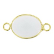 Intercalaire 2 anneaux 17x12 mm White Onyx/doré|raw }}
