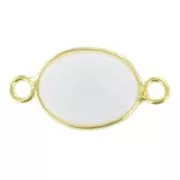 Intercalaire 2 anneaux 17x12 mm White Onyx/doré