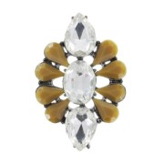 Combinaison cabochons 70x45 mm Crystal/Brown|raw }}