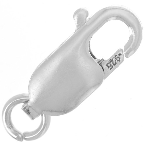 Fermoir mousqueton allongé 13.5 mm - Argent 925 x1