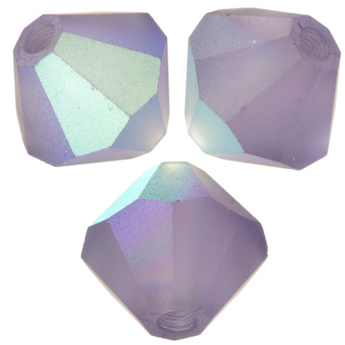 Perles toupies Preciosa - Rondelle Bead 6 mm - Tanzanite AB Matt x12
