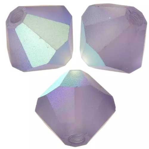 Perles toupies Preciosa - Rondelle Bead 6 mm - Tanzanite AB Matt x12