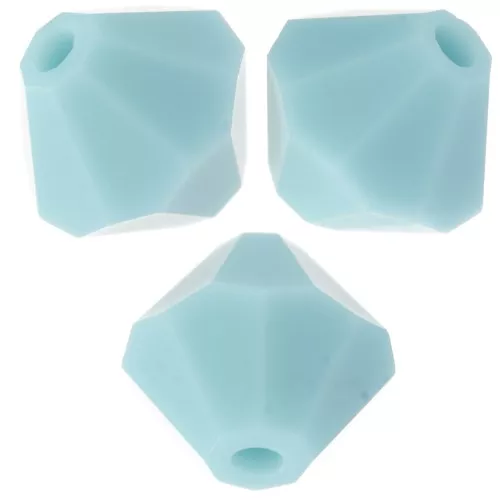 Perles toupies Preciosa - Rondelle Bead 6 mm - Turquoise Matt x12