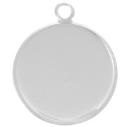 Serti pendentif pour cabochon plat 20 mm - Argent 925 x1|raw }}