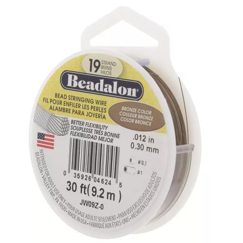 Fil Cablé 49 Brins 0.46 Mm - Beadalon - Doré à L'or Fin X3.05 M P 160181