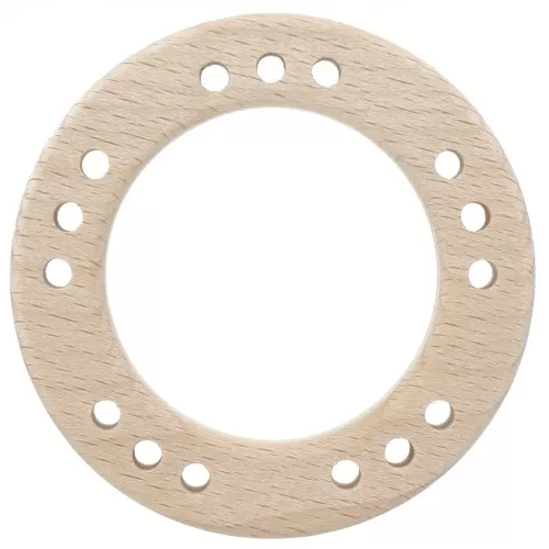 Anneau en bois multi trous 70 mm - Naturel x1