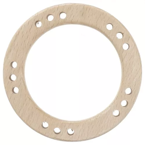 Anneau en bois multi trous 80 mm - Naturel x1