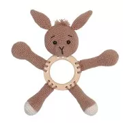 Anneau en bois multi trous 80 mm - Naturel x1