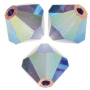 Perles toupies Preciosa - Rondelle Bead 6 mm - Deep Tanzanite AB 2X x12|raw }}