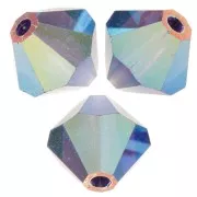 Perles toupies Preciosa - Rondelle Bead 6 mm - Deep Tanzanite AB 2X x12