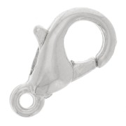 Fermoir mousqueton 10 mm - Placage Argent fin x1|raw }}