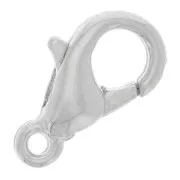 Fermoir mousqueton 10 mm - Placage Argent fin x1