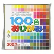 Assortiment de papiers origami 7.5x7.5 cm 100 couleurs x300