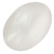 Cabochon ovale 18x13 mm en résine opaque - Blanc nacré x1
