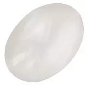 Cabochon ovale 18x13 mm en résine opaque - Blanc nacré x1