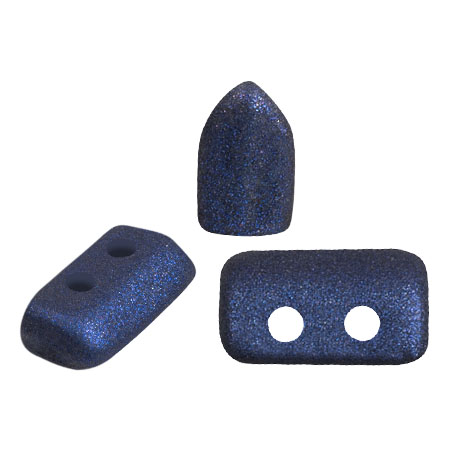 Perles en verre Piros® par Puca® 2x5 mm - Trendy Night Blue Mat x10g