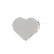 Coeur 7 mm rhodié