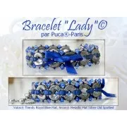 Perles en verre Volos® par Puca® 4x8 mm - Trendy Royal Blue Mat x10g