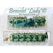 Perles en verre Volos® par Puca® 4x8 mm - Trendy Olive Mat x10g