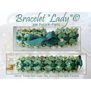 Perles en verre Volos® par Puca® 4x8 mm - Trendy Olive Mat x10g