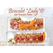 Perles en verre Volos® par Puca® 4x8 mm - Trendy Sienna Mat x10g