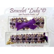 Perles en verre Volos® par Puca® 4x8 mm - Trendy Wine Lees Mat x10g