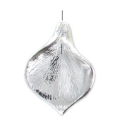 Breloque pétale 17 mm Placage argent fin x1