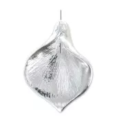 Breloque pétale 17 mm Placage argent fin x1