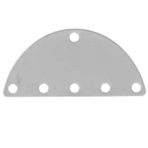 Intercalaire chandelier demi-lune 12x25 mm multi-trous - Argenté x1