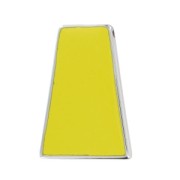 Pendentif trapèze acrylique 46x31 mm argenté/Jaune|raw }}