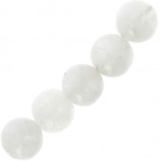 Perles rondes 5.5 mm à 6 mm en pierre gemme - Pierre de lune x15