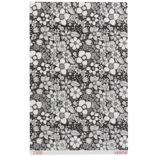 Feuille de transfert VeroS 13.5x9 cm - Papier soluble pour pâte polymère - N°308 x1