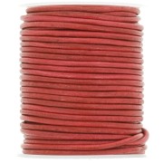 Cordon cuir 2 mm - Vintage Rouge x20m|raw }}